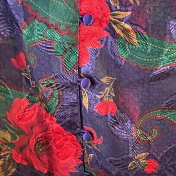 Vintage Victoria's Secret Gold Label Red Purple Sleepshirt Size Small - Picture 6 of 7